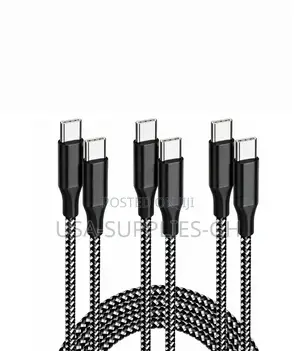 Bkayp USB-C to Type C Cable, 10ft 60w Nylon Braided From USA