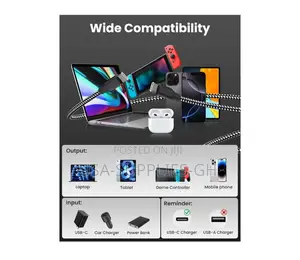 Bkayp USB-C to Type C Cable, 10ft 60w Nylon Braided From USA