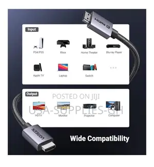 UGREEN Ultra High Speed HDMI to HDMI Cable 6.6ft From USA