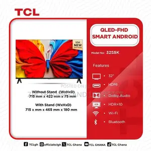 32inches TCL Qled FHD Smart TV - Black