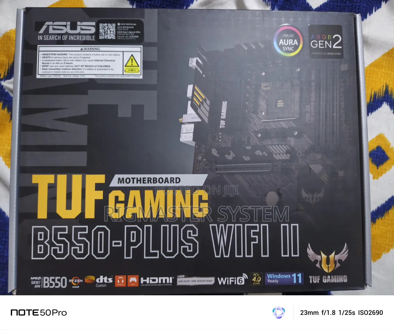 ASUS TUF B550 Wi-Fi Motherboard / Ryzen 5 AMD Processor