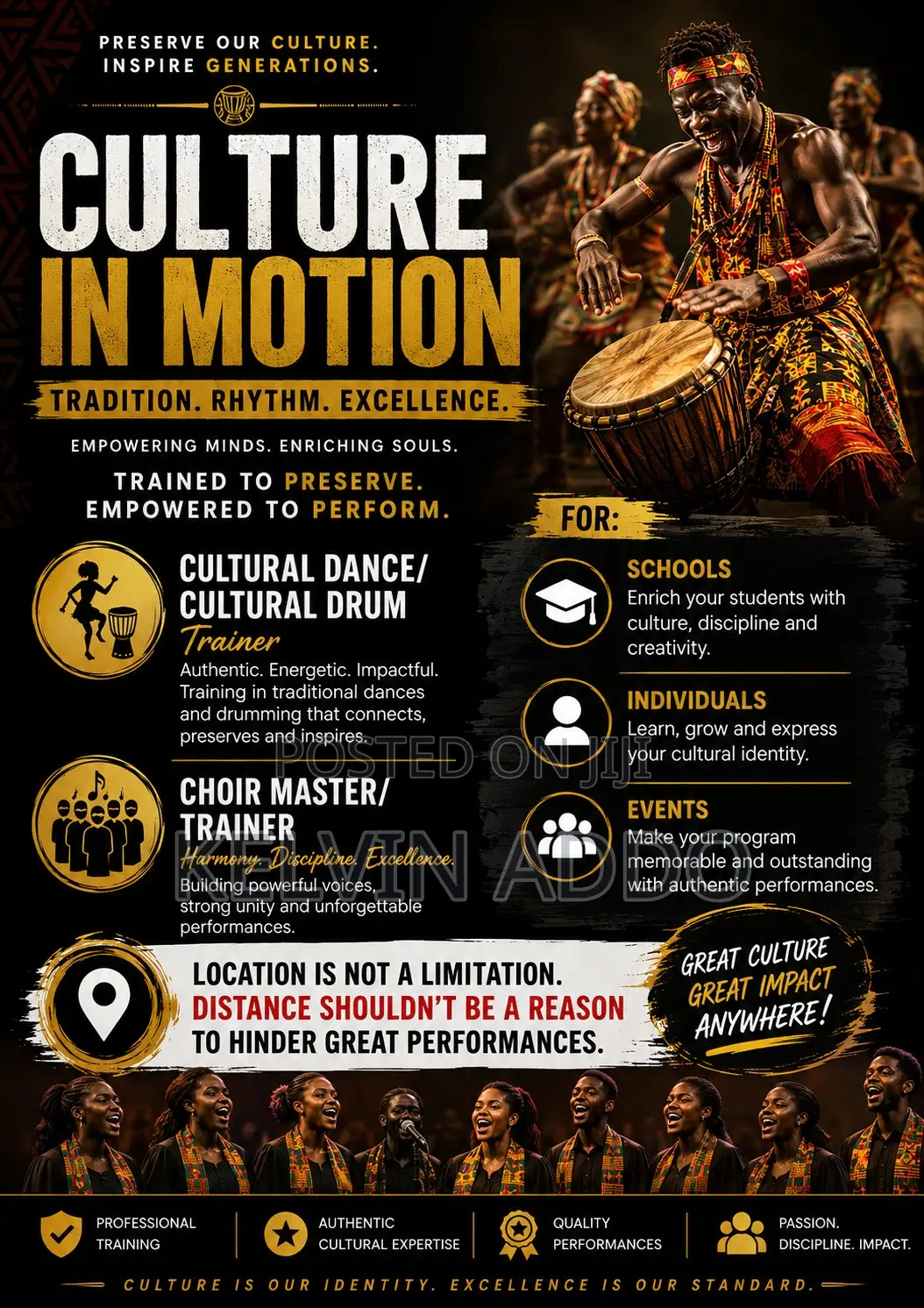 Choir / Cultural Dance / Drum Trainer