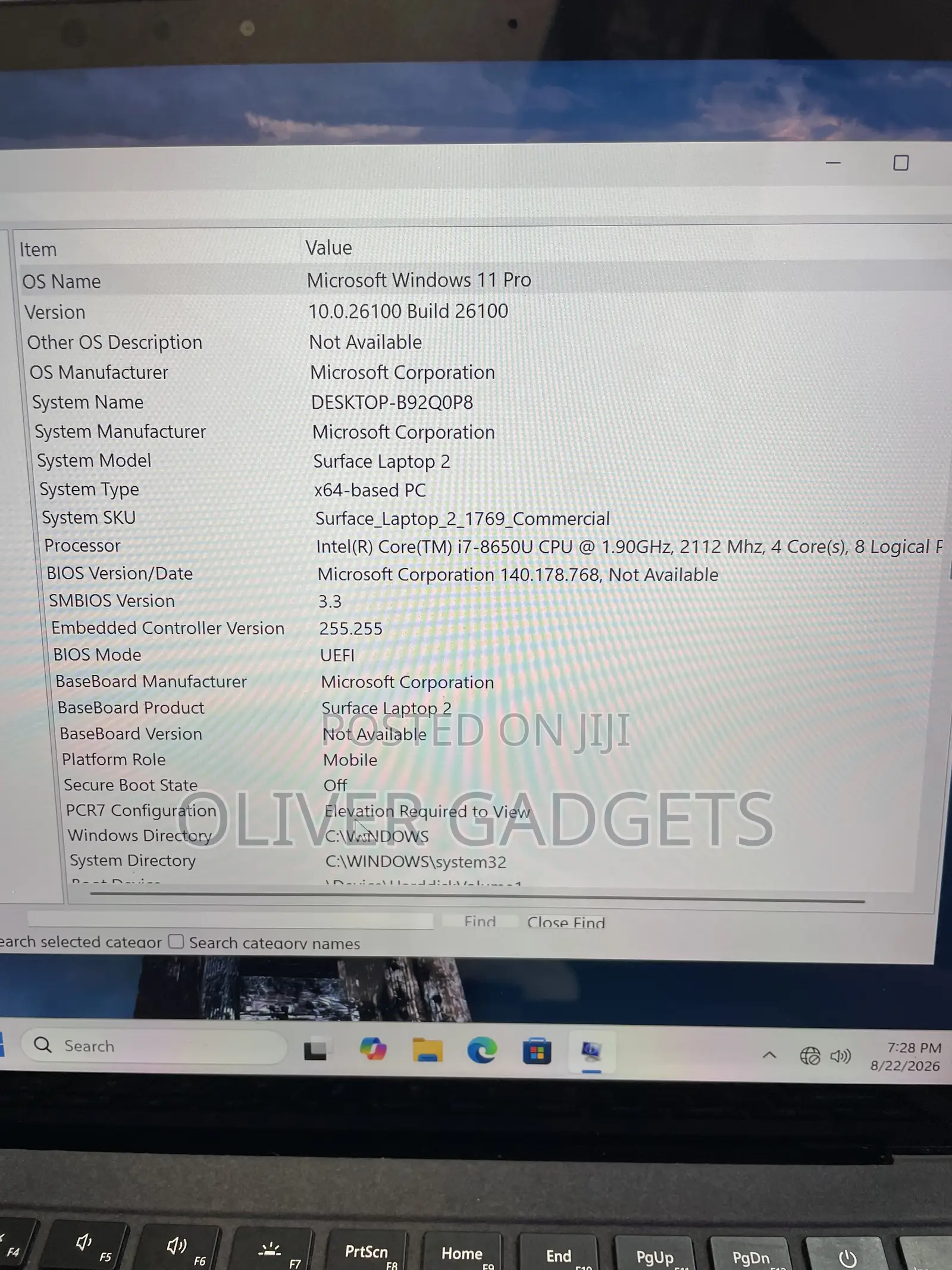 Laptop Microsoft Surface Laptop 2 16GB Intel Core i7 SSD 512GB