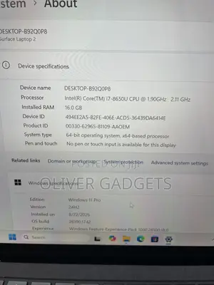 Laptop Microsoft Surface Laptop 2 16GB Intel Core i7 SSD 512GB