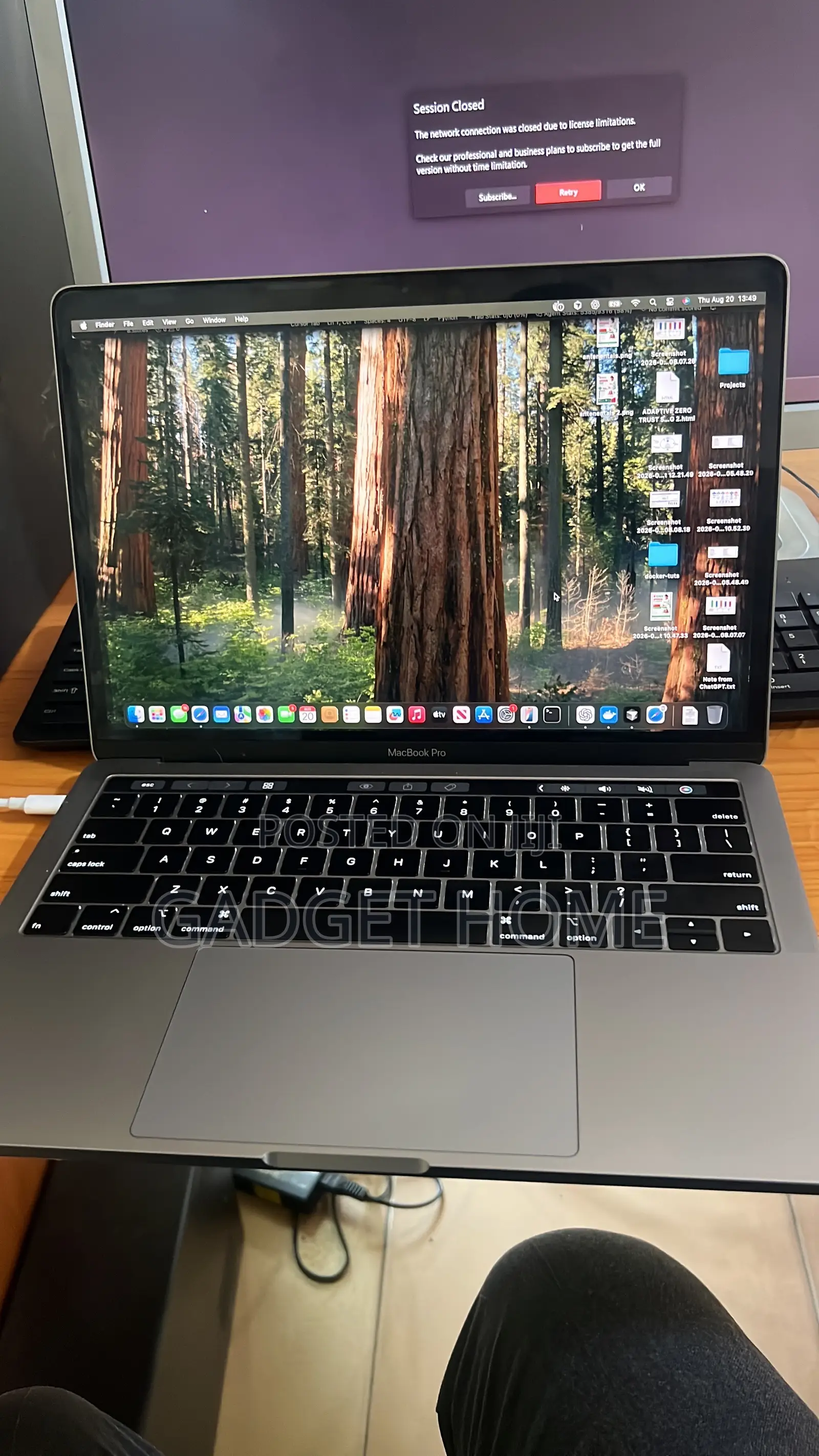 Laptop Apple MacBook Pro 2019 8GB Intel Core i5 SSD 128GB