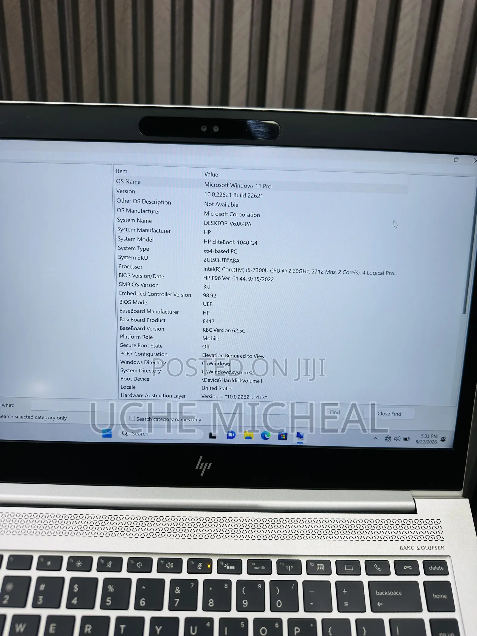 Laptop HP EliteBook 1040 G4 8GB Intel Core i5 SSD 256GB