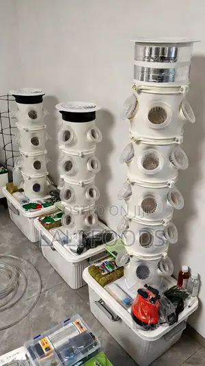 All-in-One Hydroponic Towers for Vertical Farming - 16 Pot Model