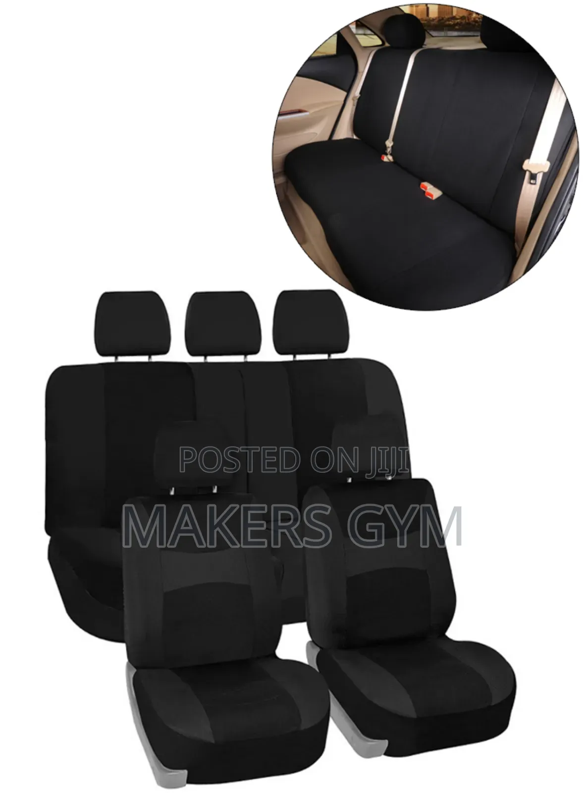 Car Seat Covers ( Nine Pieces) Black