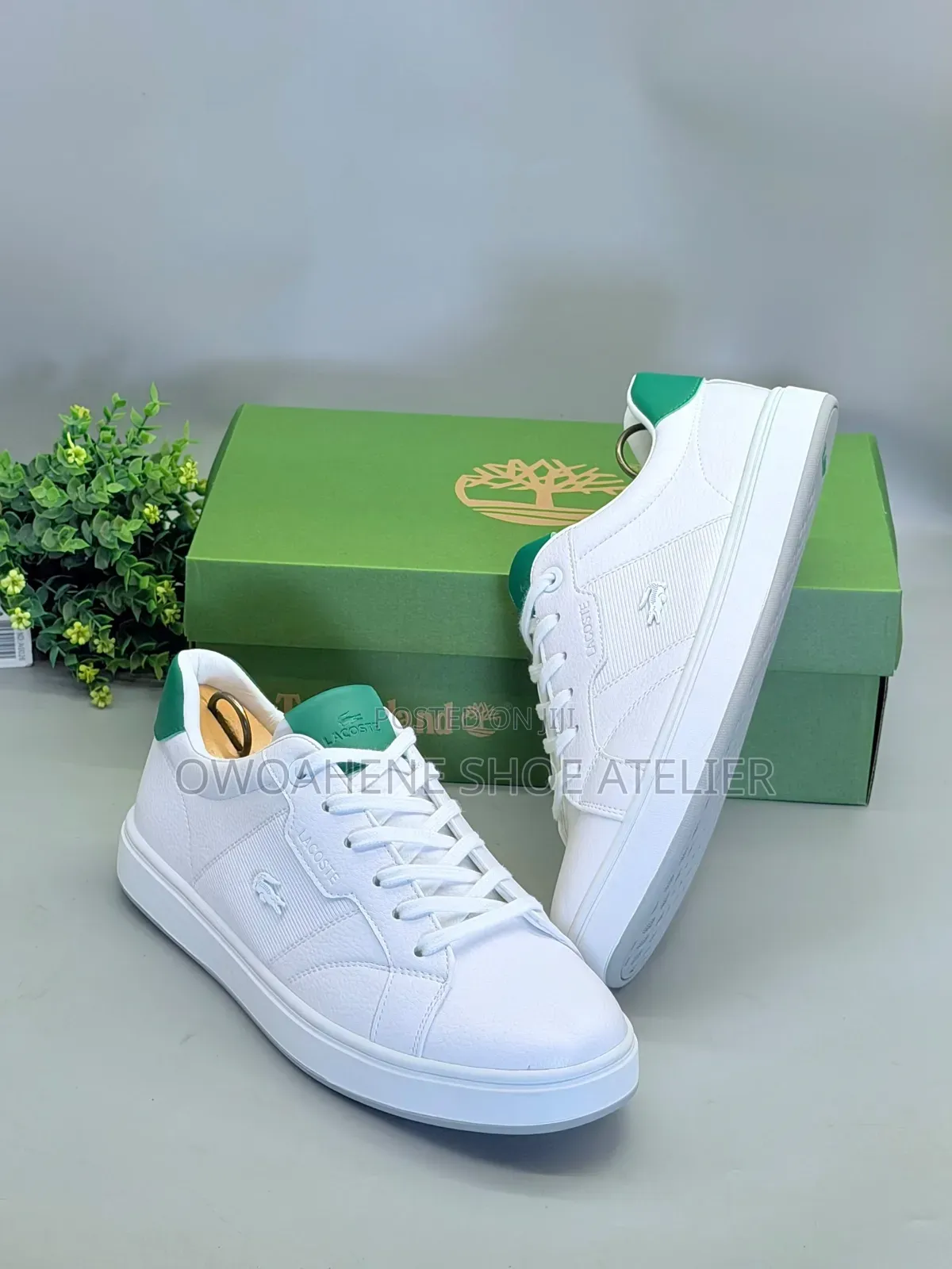 Lacoste Court Ace Leather Sneakers.