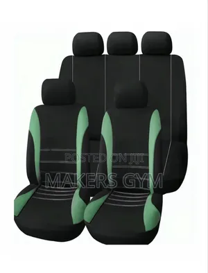 Car Seat Cover (9 Pcs) Black and Green