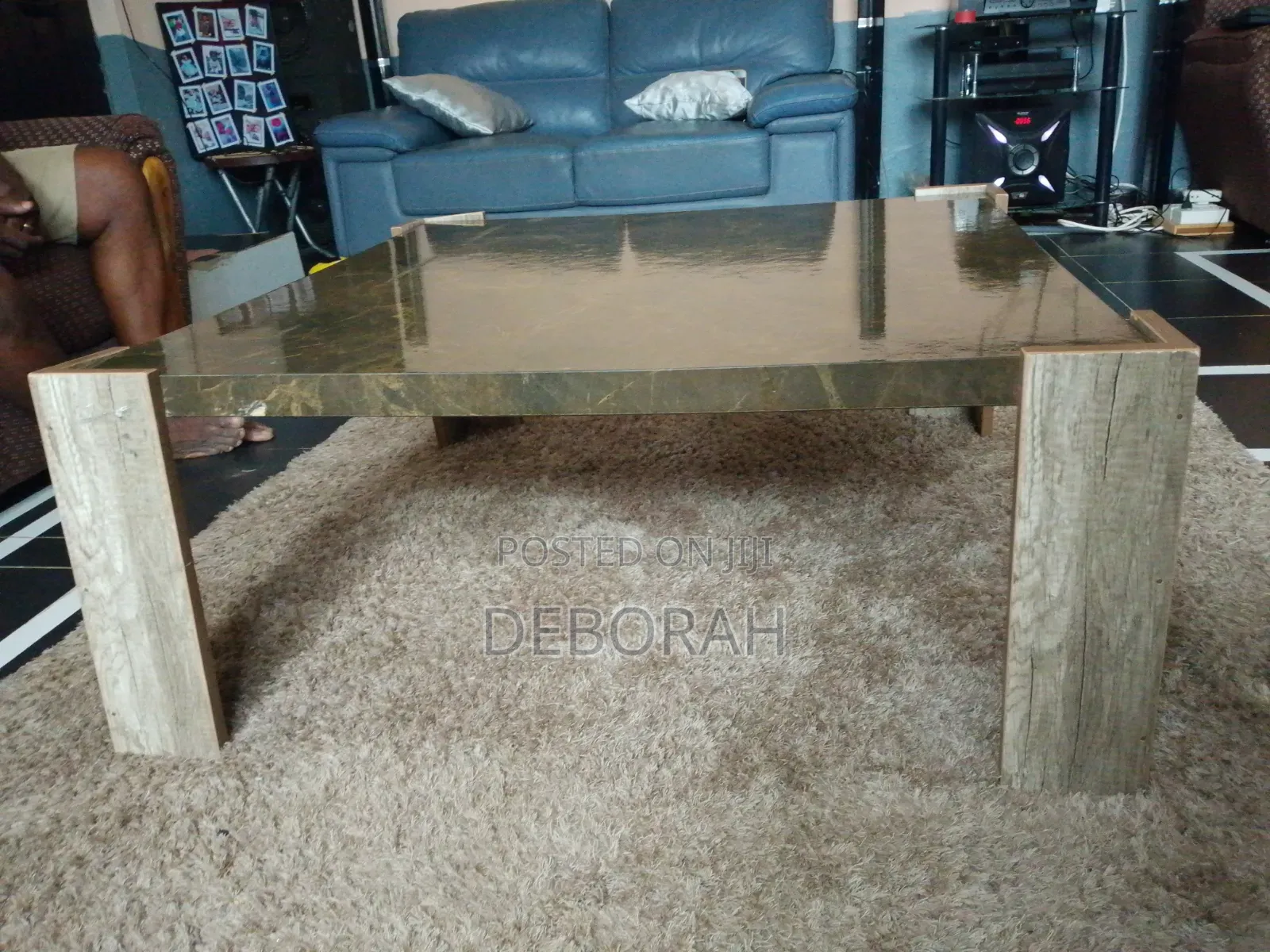 Modern Marble-Top Coffee Table – Strong Neat Condition