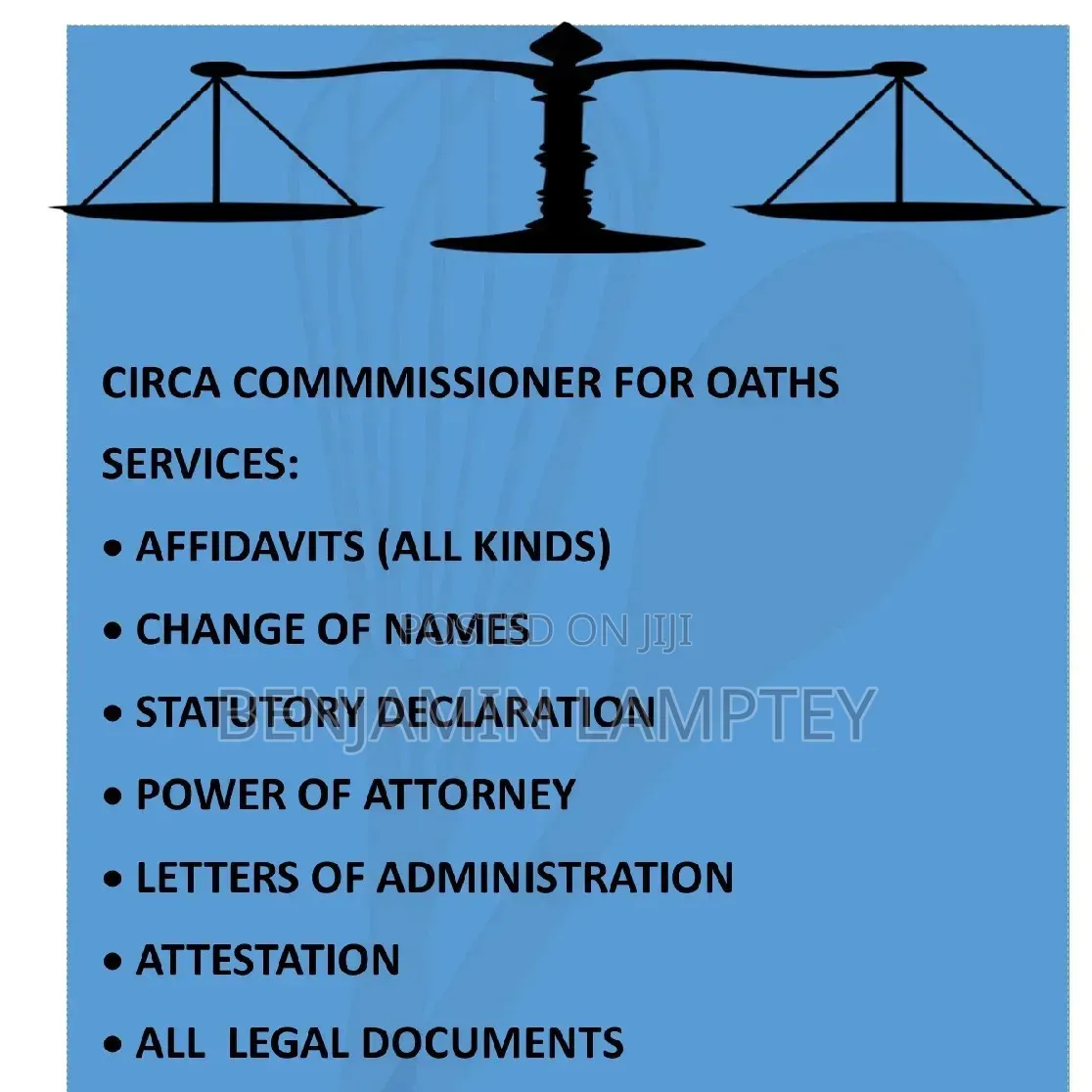 Circa Commissioner for Oaths / Affidavit Services
