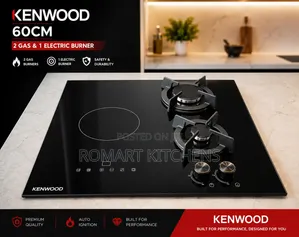 Kenwood 60cm Inbuilt Glass Hybrid Mixed Cooker. 2 Gas and 1 Electric