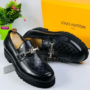 Louis Vuitton Black Leather Chunky Men’s Shoe