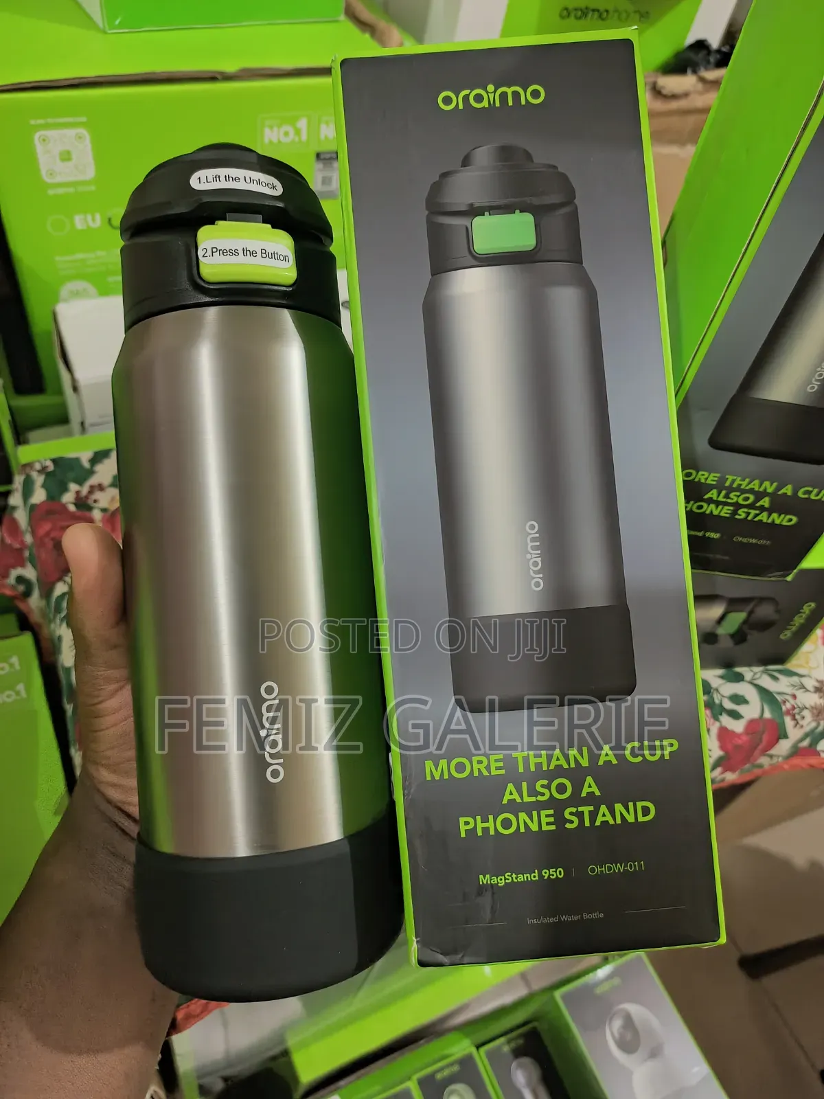 Oraimo MagStand 950 950ml Smart Thermos Bottle With Magnetic Tight Fit