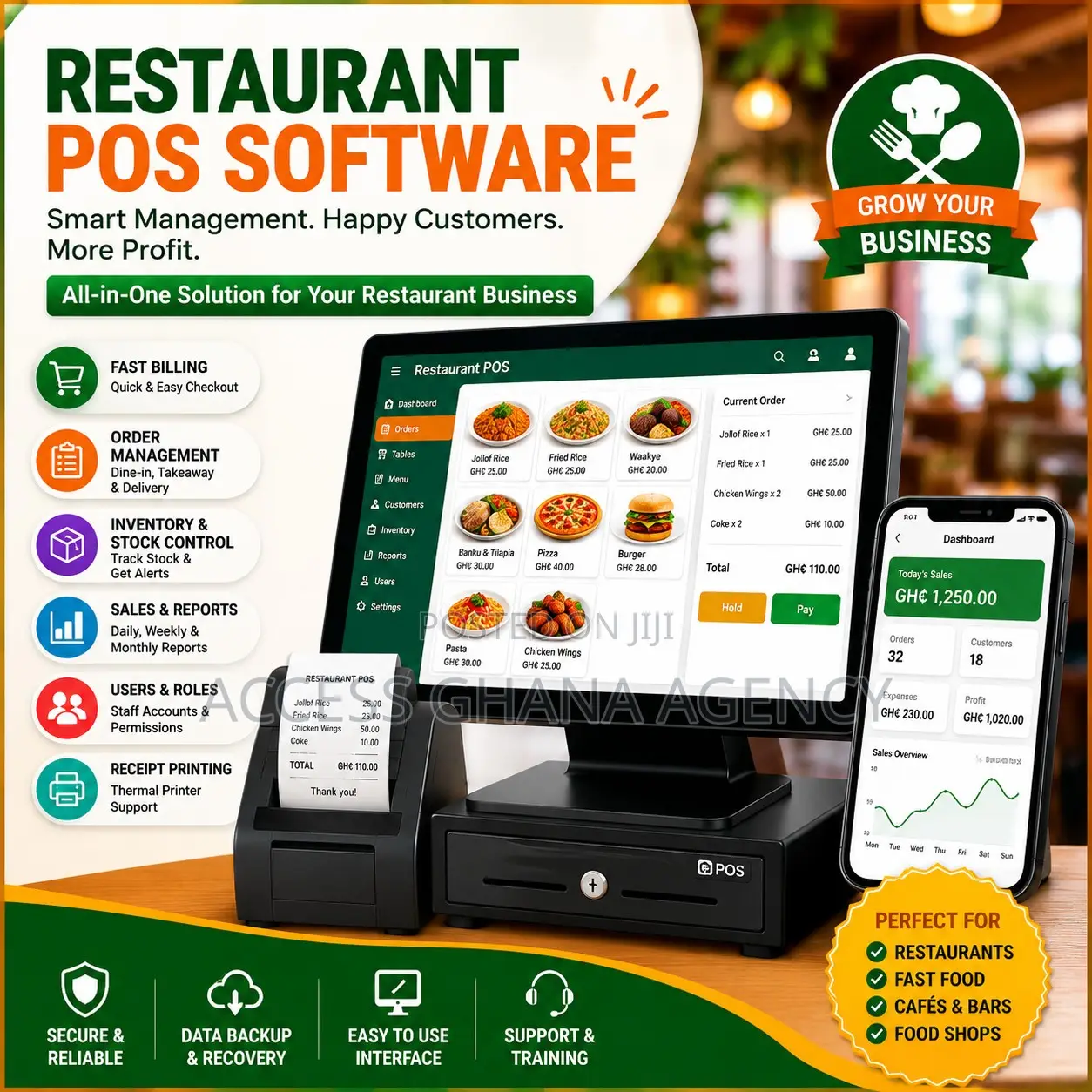 Restaurant POS Software – Orders, Billing, Stock Sales Management