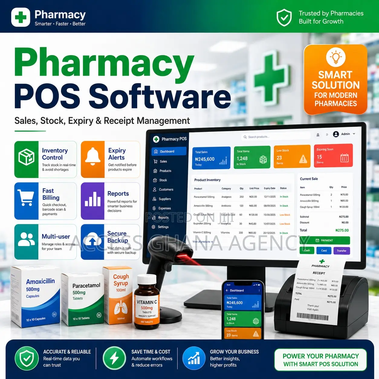 Pharmacy POS Software – Sales, Stock, Expiry Receipt Management