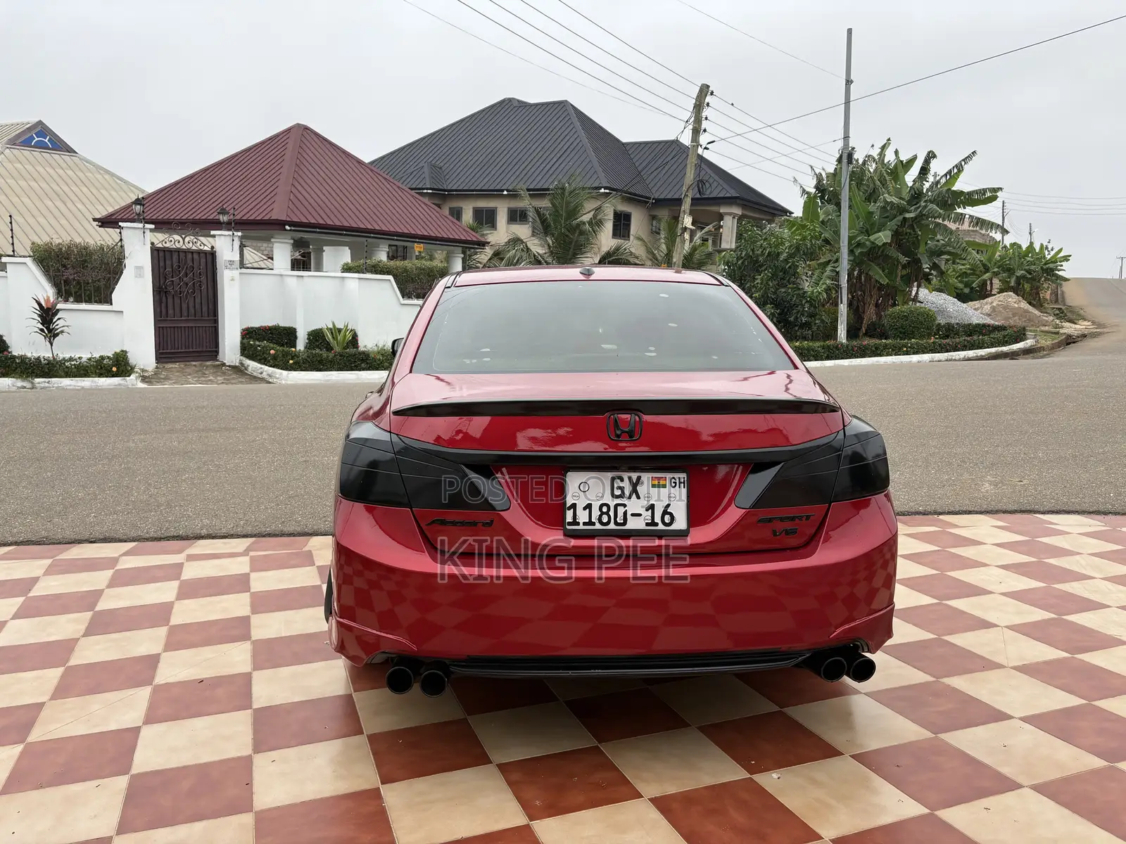 Honda Accord EX-L V-6 4dr Sedan FWD (3.5L 6cyl 6A) 2016 Red