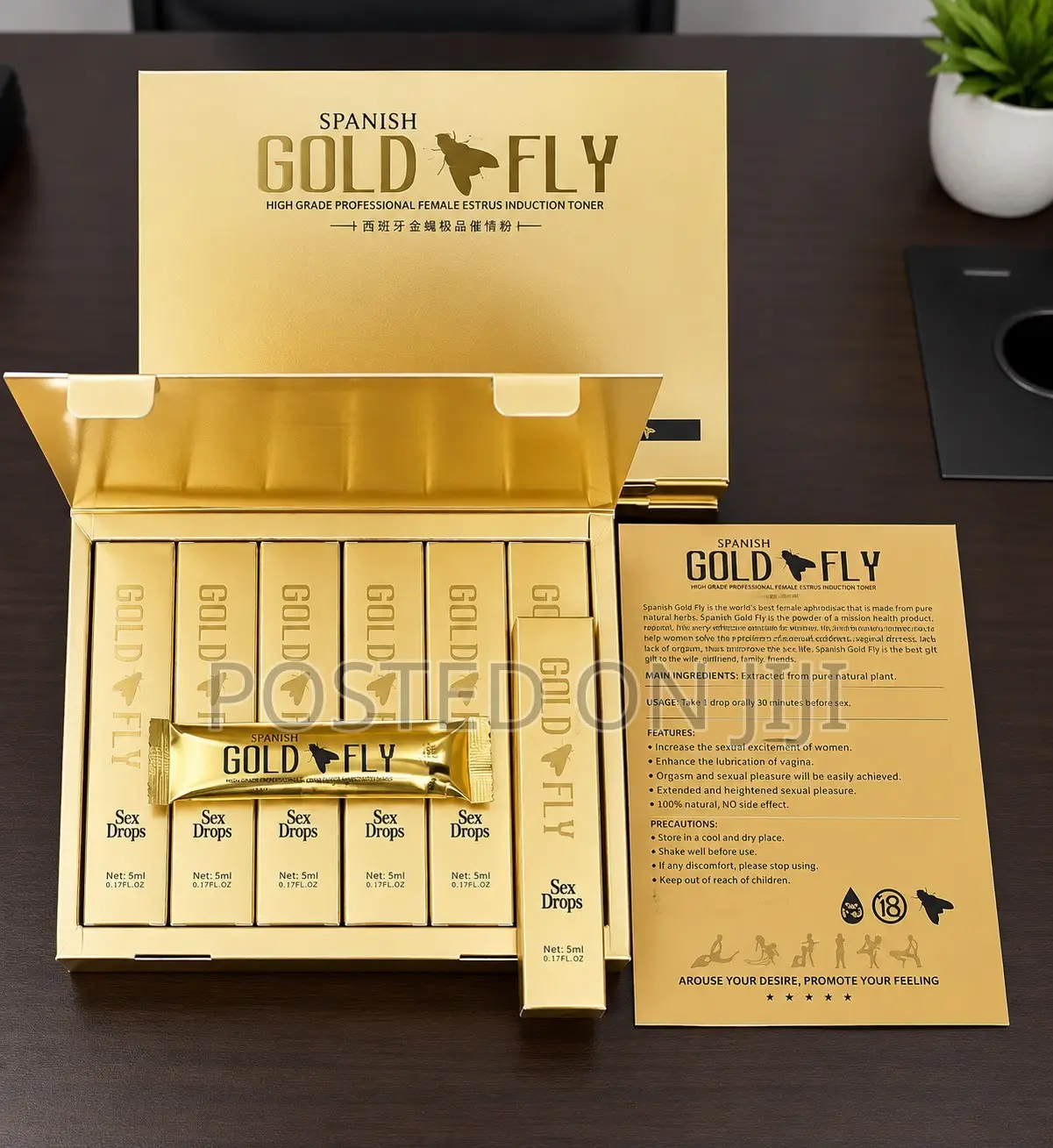 Spanish Gold Fly Libido Booster for Women Full Pack Box Wholesale