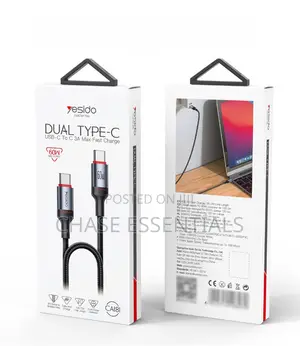 60W Type C to Type C Data Cable, 2m | Fast Charging Cable