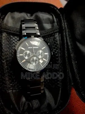 Emporio Armani Black Matte Stainless Steel Watch