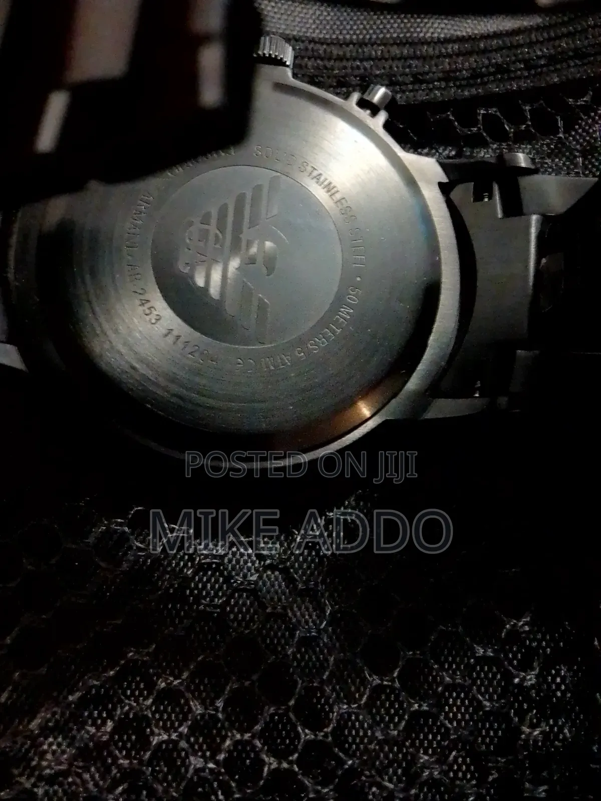 Emporio Armani Black Matte Stainless Steel Watch
