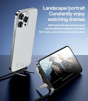 60W Type C to Type C Stand Data Cable | Folding Phone Cable Stand