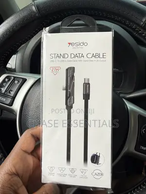 27W Type C to Lightning Stand Data Cable | Folding Phone Cable Stand