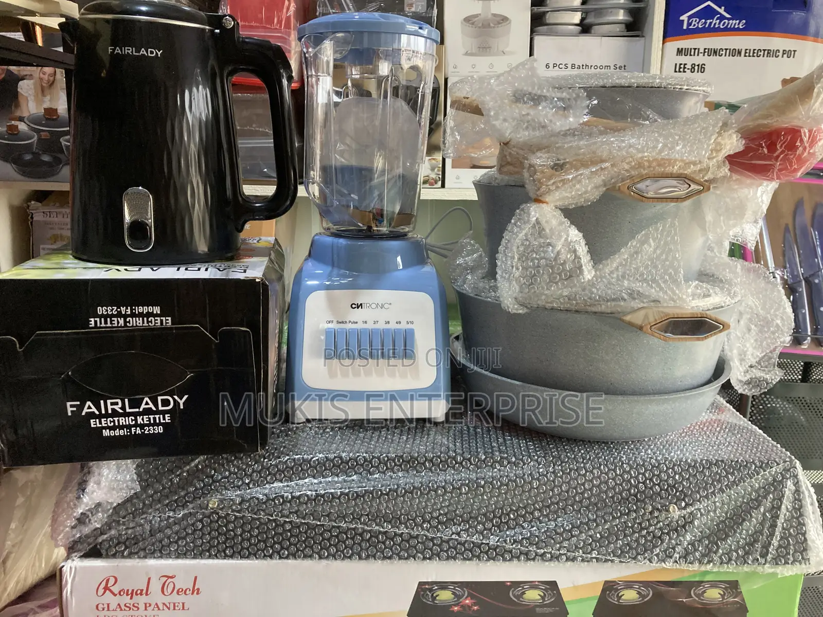 2 Burner,kettle,blender and Cookware Set