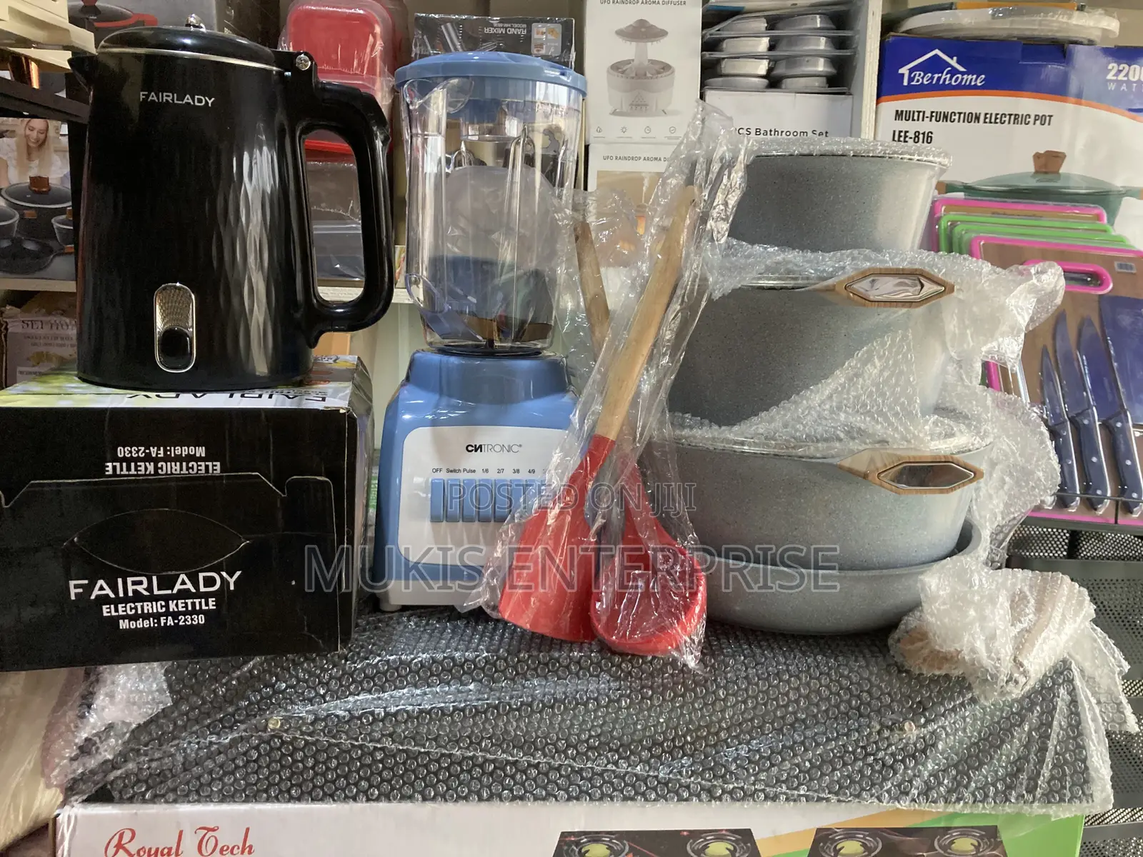 2 Burner,kettle,blender and Cookware Set