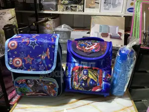 School Bag,lunch Bag and a Water Bottle