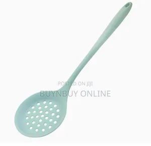 High Heat Silicone Skimmer Perforated Cooking Spoon