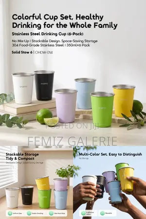 Oraimo Solid Stow 6 Stainless Steel Drinking Cup-6in1