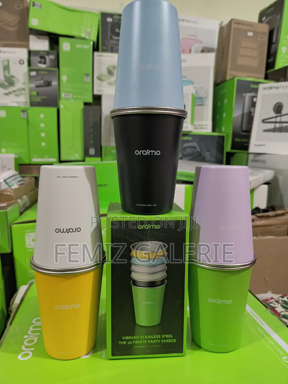 Oraimo Solid Stow 6 Stainless Steel Drinking Cup-6in1