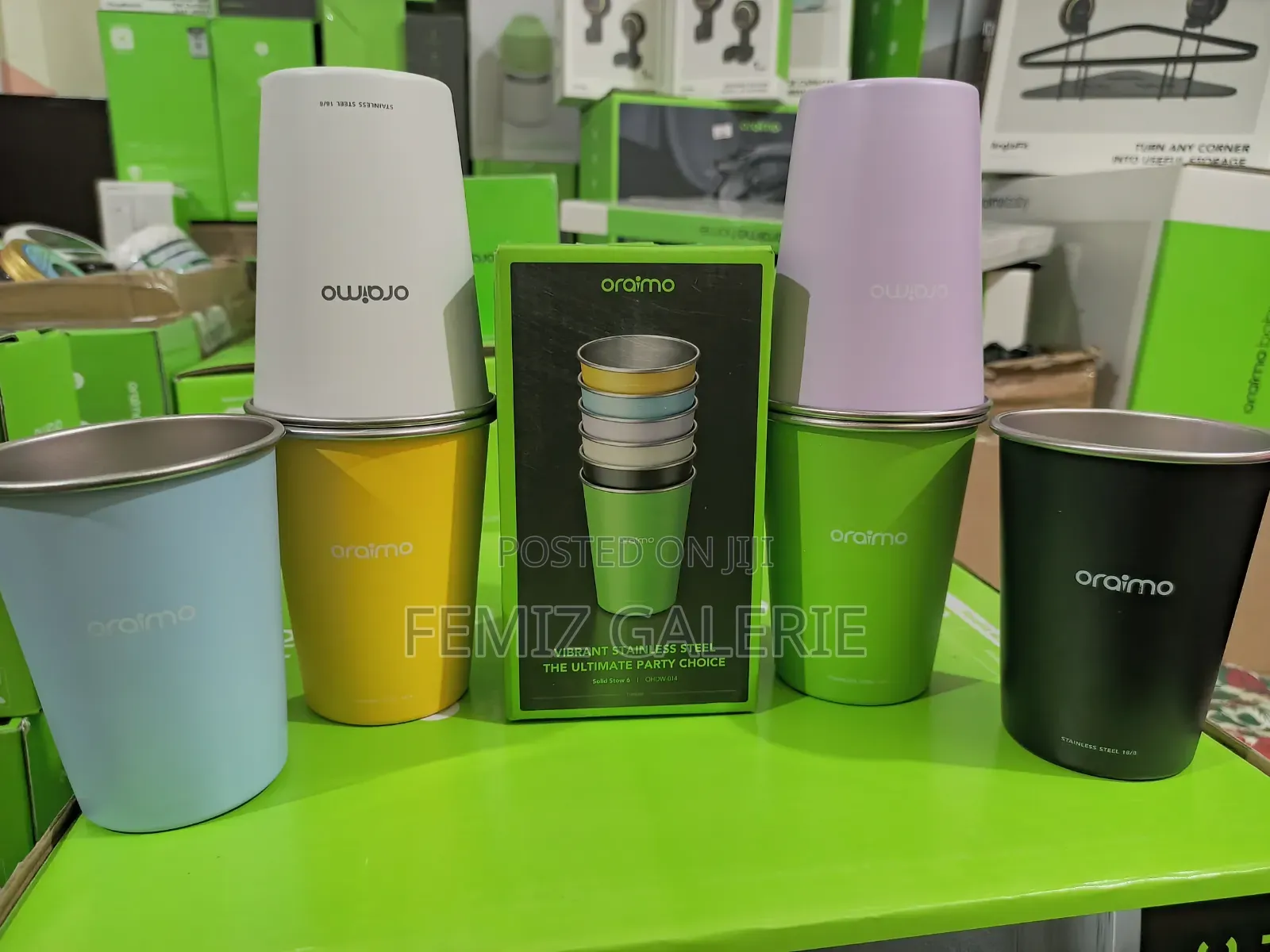 Oraimo Solid Stow 6 Stainless Steel Drinking Cup-6in1