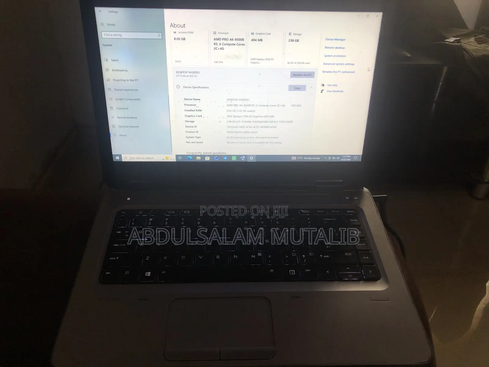 Laptop HP ProBook 645 8GB AMD A6 SSD 250GB