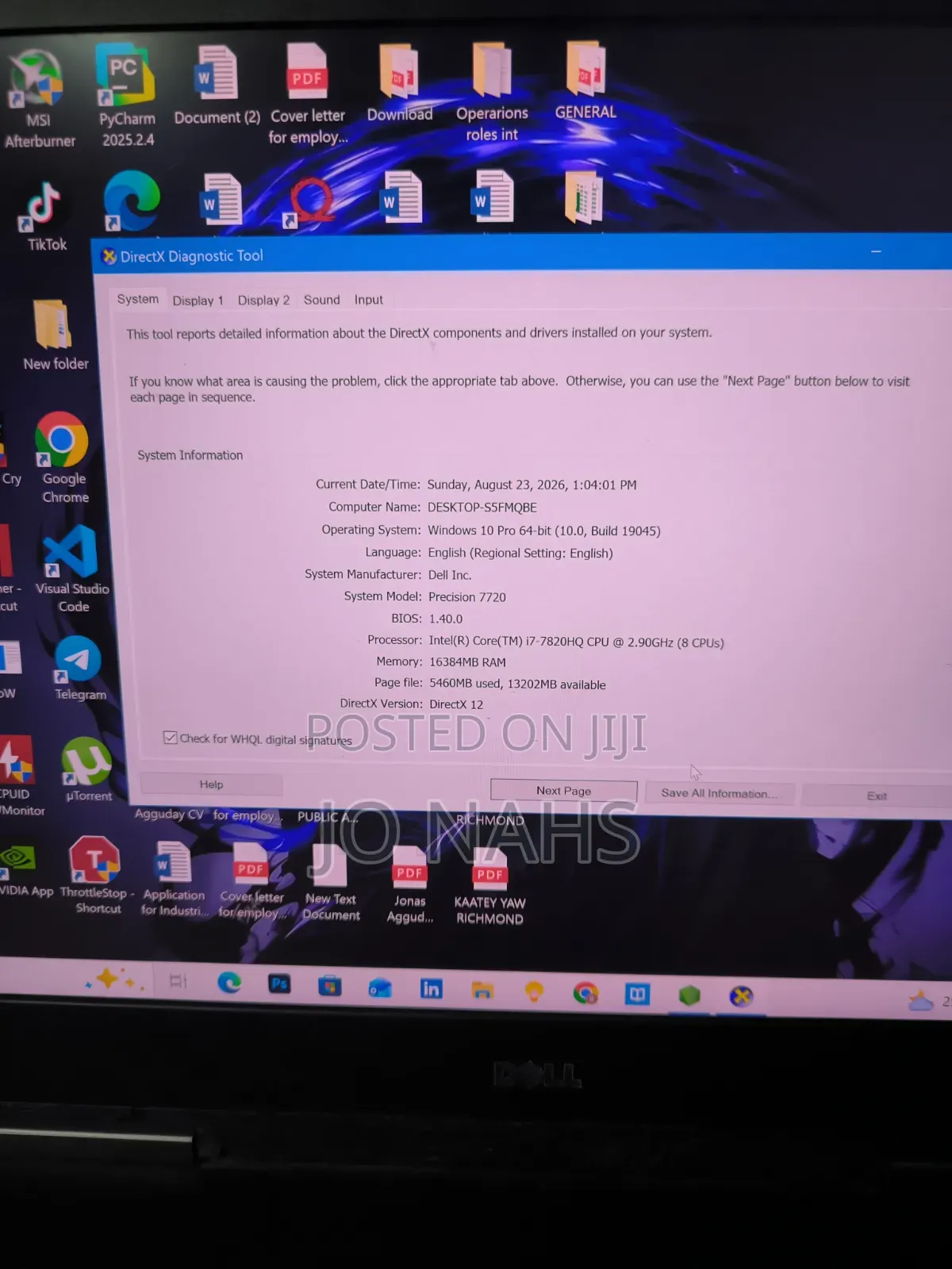 Laptop Dell Precision 7720 16GB Intel Core i7 SSD 512GB
