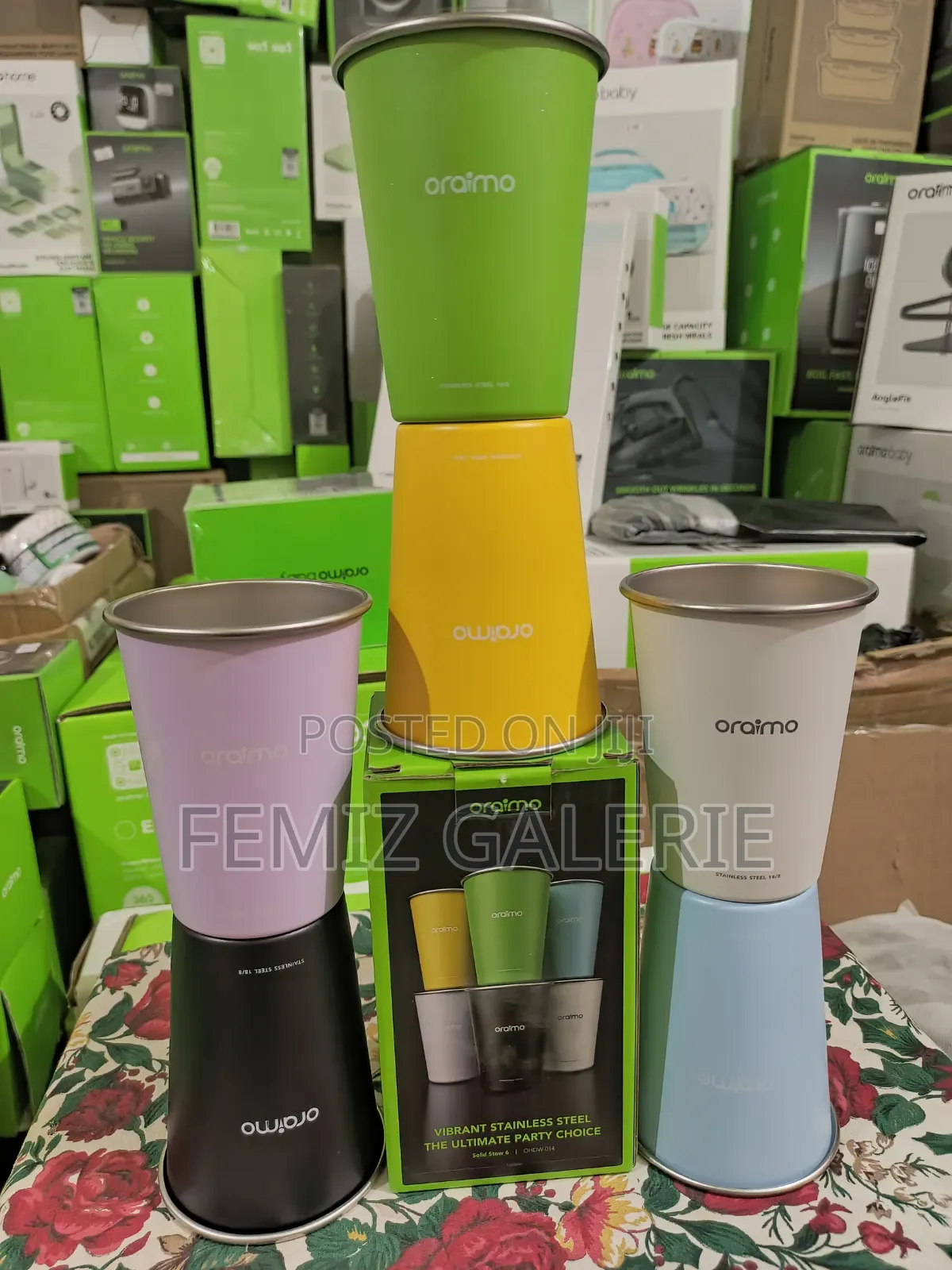 Oraimo Solid Stow 6 Stainless Steel Drinking Cup-6in1
