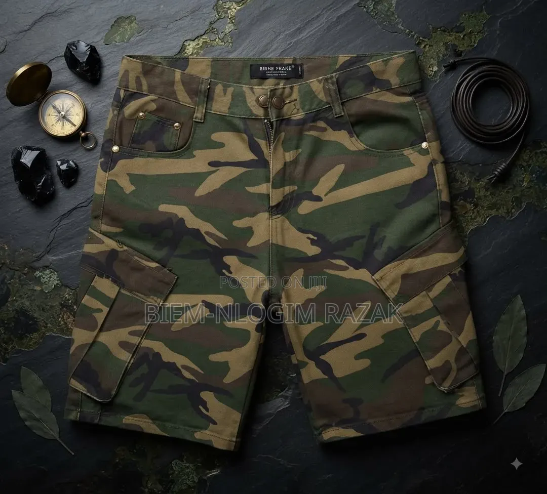 High Quality Camouflage Cargo Shorts Available in Stock