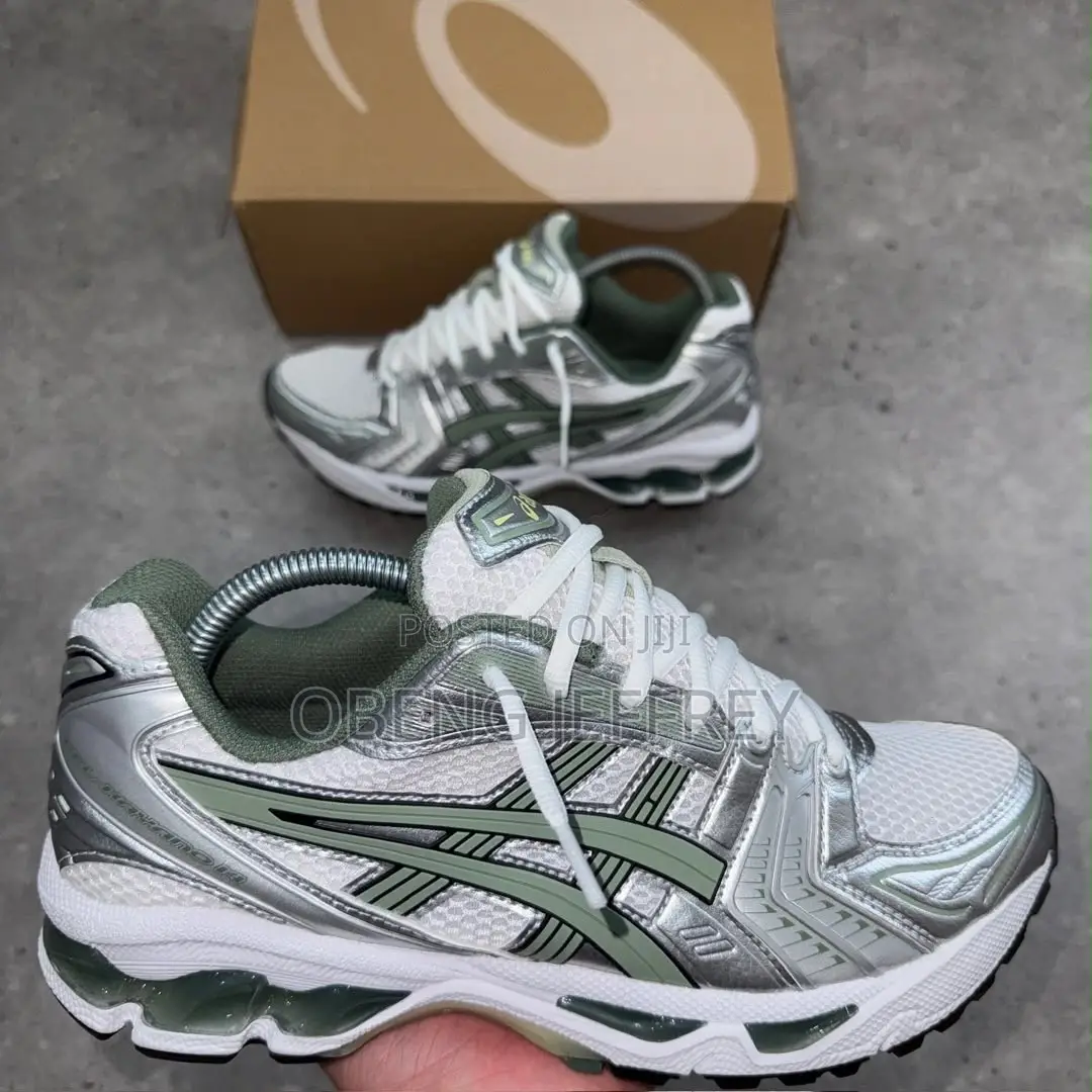 Original Asics Gel Kayano-14 White/Slate Gray N Green