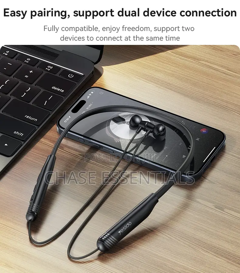 Yesido Magnetic Neckband Wireless Earphones, 40 Hours Playback