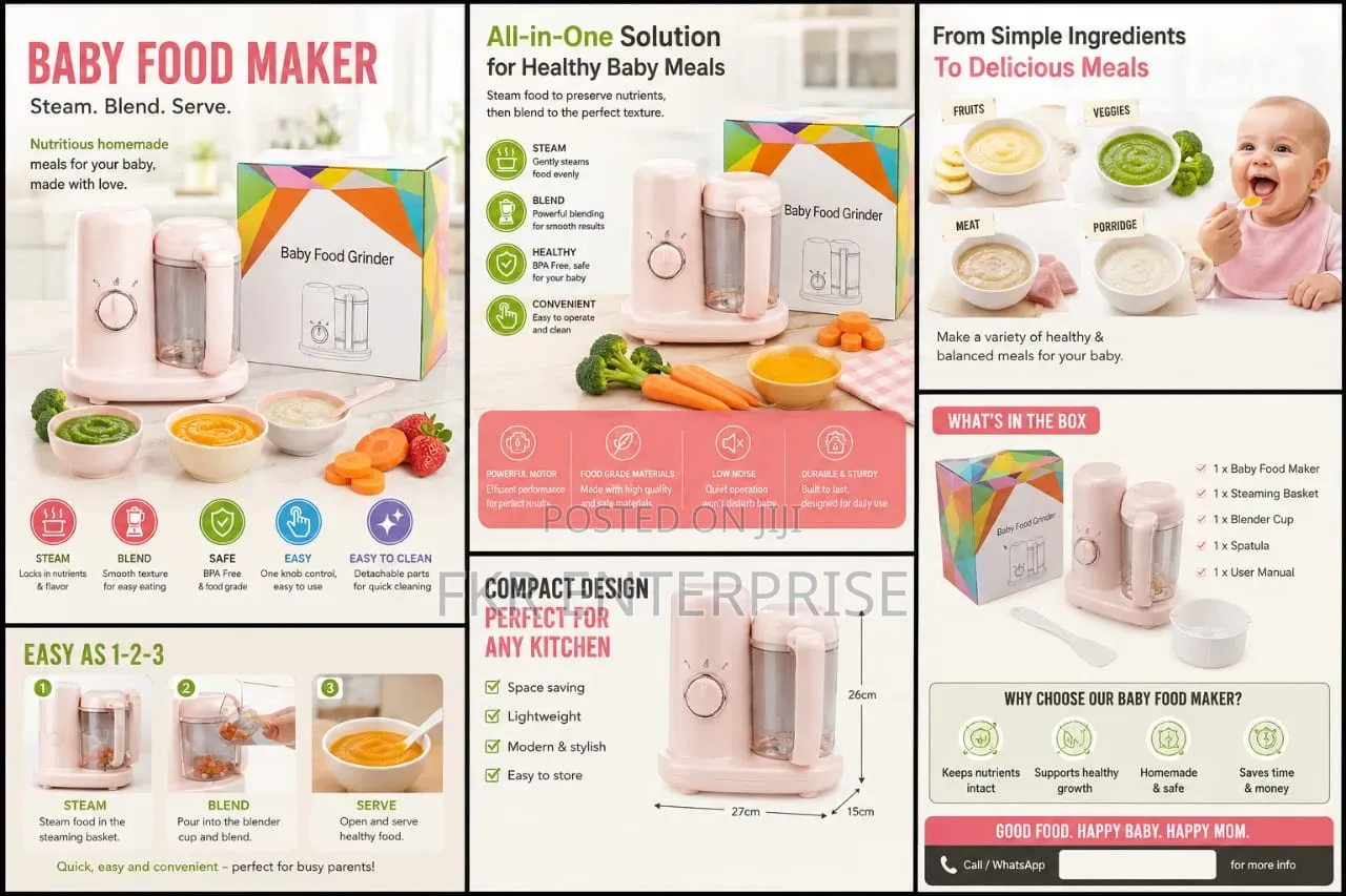 Baby Food Maker – Steam, Blend Prepare Healthy Baby Meals