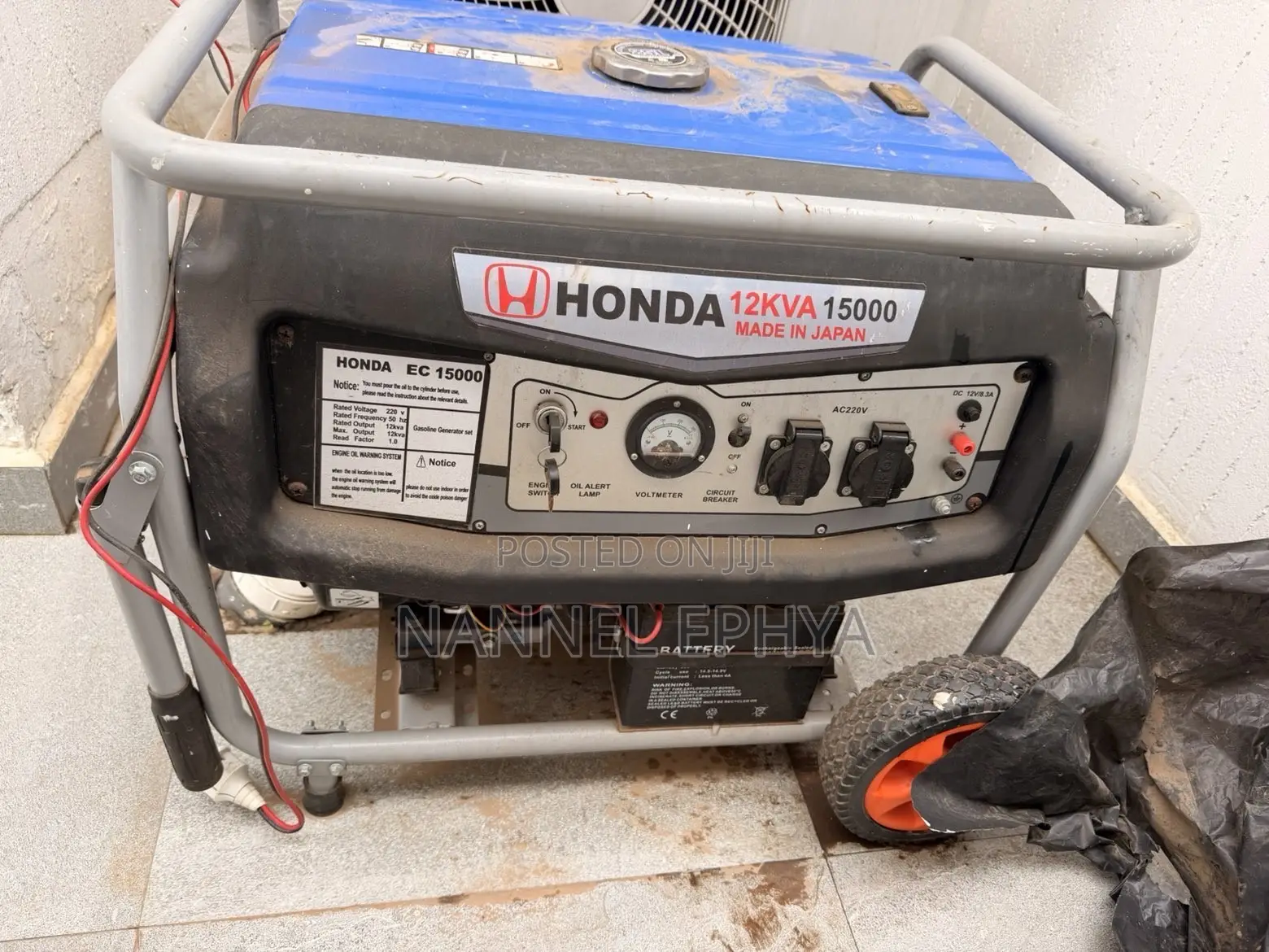 Used Honda EC15000 Petrol Generator – 12kVA Rated / 15kVA Max