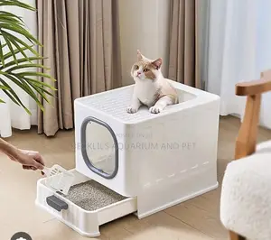 Pink Cat Litter Box With Lid
