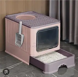Pink Cat Litter Box With Lid