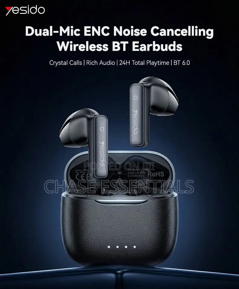 Yesido Wireless Earbuds With ENC Noise Cancelling Mic