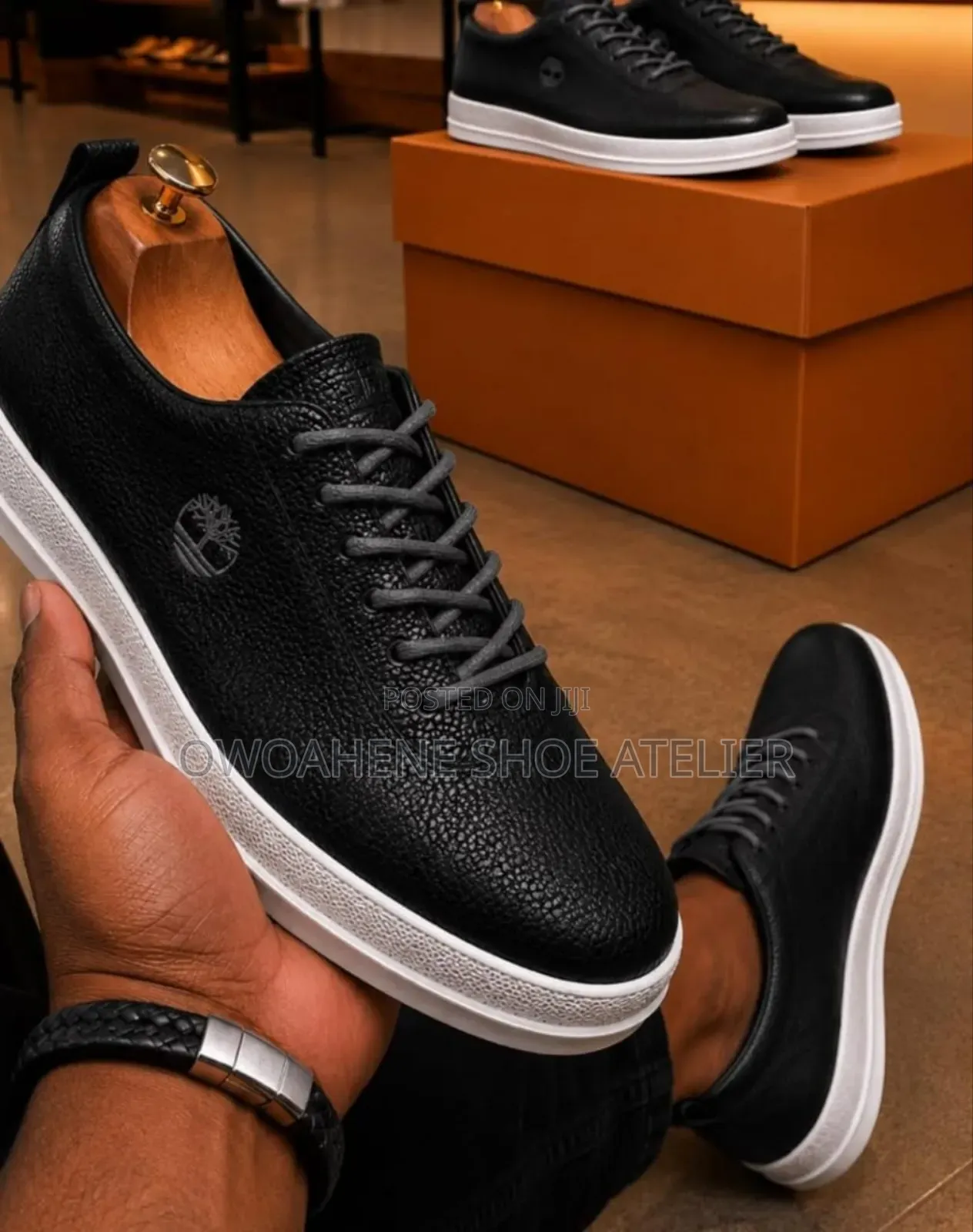 Timberland Men's Textured Leather Casual Sneakers