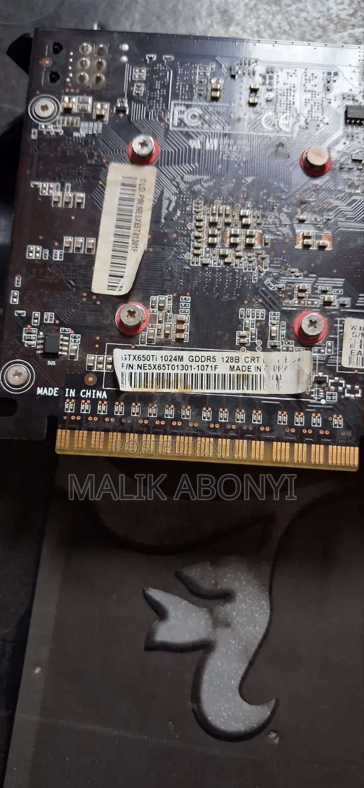 Graphic Card Nvidia Gtx650ti 1gig Gddr5 It Need Power Supply