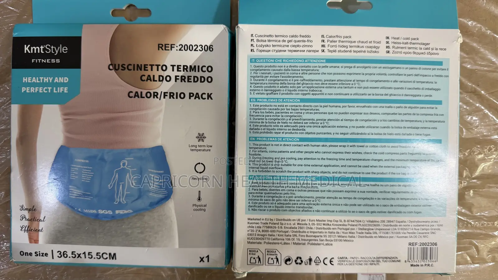 Hot / Cold Pack Back Wrap