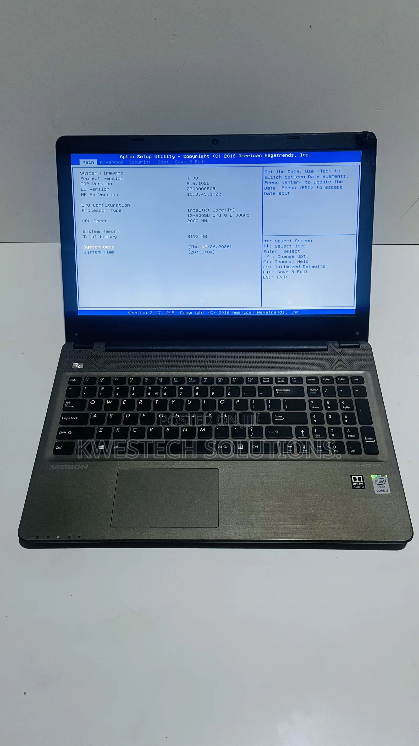 Laptop Medion Akoya E7419 4GB Intel Core i3 HDD 160GB
